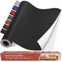 Self Adhesive Leather Repair Patch Kit, 31.4 in x 16 in Large Vinyl Leather Repair Tape for Furniture, Car Seat, Couch, Sofa, Chair Smooth Black (31.4x16 inch)