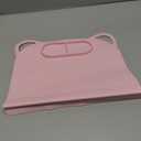Domensi 1 Pack Silicone Suction Placemat with Teething Edge Bumper/Spill for Baby Toddlers Kids with Storage Bag, Non-Slip Dinning Table Mat, Dishwasher Safe for Table (Pink)