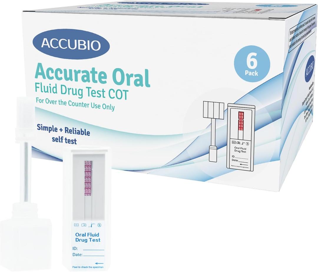 Single Panel Cotinine(COT) Saliva Oral Fluid Test Kit, Nicotine Metabolite Home Rapid Detection, Nicotine Testing Kit at Home, Highly Sensitive and 99% Accurate Results in 10 Minutes, 30ng/mL, 6Pack