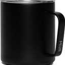 MiiR Camp Cup, 12oz - Double Wall Vacuum Insulated, Stainless Steel with Splash-Proof Slide Lid (Black)