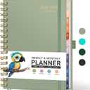 RETTACY Academic Planner 2026-2027, Weekly and Monthly, July 2026 - June 2027, Medium Size (5.7" x 8.3"), Calendar, Agenda, 12-Month Tabs, for Student, Teacher, School (Light Green)