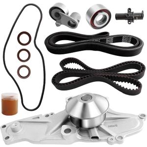 Timing Belt Kit with Water Pump Compatible with 2003-2018 Honda Accord, Odyssey Pilot Crosstour Ridgeline, Acura ZDX MDX TL TSX RDX RL, Saturn Vue 3.0L 3.2L 3.5L 3.7L V6,Replaces TCKWP329 TKH-002 (ZSD-001)