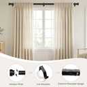 HEI! DEAR 2 Pack Black Curtain Rods for Windows 28 to 48 Inch (1.5-5ft), 1 Inch Adjustable Curtain Rod,Heavy Duty Curtains Rod, Thicken Sturdy Drapery Rods, Matte Black,30"-58"