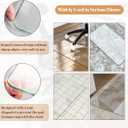 [Tempered Glass] 36" x 46" Glass Chair Mat, Heavy Duty Hard Floor Mat with Round Corner and Polished Edge, Office Chair Mat for Carpet Office Home Hardwood Floor Desk