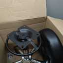 YEEZEE Rolling Stool Heavy Duty 400lbs: No Squeak, No Tip, Black