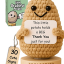 Thank You Gift - Tiny Potato with 30 Appreciation Signs - Funny Gratitude Gift for Women Men Coworker Doctor Nurse Teacher Boss Manager - Employees Bulk Staff Appreciation Thank You Present Idea