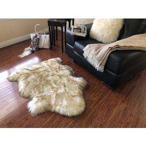 LAMBZY Faux Sheepskin Hypoallergenic Free Shape Silky Shag Rug, Luxury Shaggy Silky Plush Carpet for Bedrooms Rugs Living Room Sofa Floor Rugs (Single 2'x3',60x90cm White with Brown Tips) LAMBZY Faux Sheepskin Hypoallergenic Free Shape Silky Shag Rug, Luxury Shaggy Silky Plush Carpet for Bedrooms Rugs Living Room Sofa Floor Rugs (Single 2'x3',60x90cm White with Brown Tips)