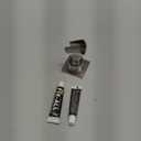 Shower Head Holder All Metal Handheld Shower Wand Bracket Adhesive Shower Wall Mount Holder Brass Shower Spray Holder Brushed Nickel, Drill Free Glue Installation