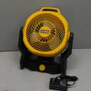 Battery Operated Fan Compatible with Dewalt 20V Max Battery with AC Adapter, Up to 650 CFM & Variable Speed, Low Noise 30dB, Portable Fan for Indoor/Outdoor Jobsite, Camping (Tool Only)