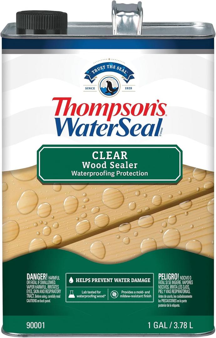 Thompson's WaterSeal Clear Wood Sealer, Clear, 1 Gallon