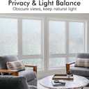 Haton Window Privacy Film, Frosted Stripe Non-Adhesive, 29.5" x 78.7"