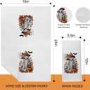 5 x Halloween Kitchen and Bathroom Towels - Fall Floral Ghost Pumpkin Decorative Hand Dish Tea Towels, 16x24 Inches (Color 01)