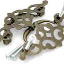 6 PCs Vintage Antique Brass Bail Pull Handle for Wooden Drawer Cabinet Cupboard, Length 3.8-in (9.7 cm) and Height 1.6-in (4 cm)
