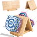 Crochet Blocking Board with Pegs & Accessories - 15.5x7.7 inch Knitting Board for Granny Square, Perfect Gift for Grandma & Mom, Complete Crochet Tool Kit.