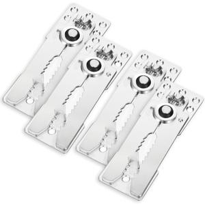 4 Pack Sectional Couch Connectors, Heavy Duty Interlocking Couch Connectors to Make Sectional Stay, Metal Sofa Clamps for Sectionals Furniture Connector with 40Pcs Screws