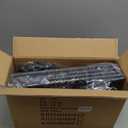 iDavosic.ly 6 Tier Folding Plant Stand Indoor Outdoor with Plastic Tray, Tiered Corner Flower Holder Shelf, Metal Orchid Display Rack for Patio Porch Living Room Garden Balcony, Modern Black