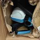 Amazon Basics Upright Bagless Vacuum Cleaner for Carpet and Hard Floors, With Crevice and Upholstery Tools, Detachable Handle, Lightweight (8.4 lbs), 1.7L Dust Cup, 720W, 25ft Cord, Black/White