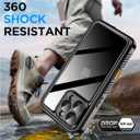 AICase for iPhone 16 Pro Case Waterproof, Clear Water Proof Built-in Screen Protector Shockproof Dustproof Snowproof Full Body Rugged Underwater Phone Case with Lanyard