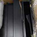 GLOKUUCA Perfume Organizer for Men, 4 Tier Wood Perfume Display Stand with Velvet Lining Drawer and Hidden Compartment for Watch, Jewelry, Perfume Display Risers, A Gift for Men (Black)