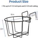 TreeLen 3Pack 10inch Railing Planter Outdoor Balcony Hanging Baskets for Plants Fence Planters Metal Potted Stand Indoor Porch Railing Planters Flower Pot Holder