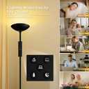 Stepless Dimmable Floor Lamp,30W 3000LM Super Bright LED Torchiere Floor Lamps with Remote & Touch Control,71 in Tall Modern Standing Lamp for Living Room Bedroom Office,2700k-6500k,Black