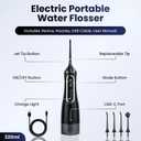 BeFit24 Water Flosser for Teeth Cordless: 320L Portable Oral Irrigator with DIY Strength for Daily Oral and Braces Care, 4 Modes & 4 Jet Tips, IPX8 Waterproof Dental Flosser for Home Travel