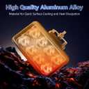 1 Pack High Power Led Light Bar Rectangular with Projector Len, Yellow Auxiliary Light Barled, Lights for Car Truck Boat SUV ATV Auxiliary Work Light