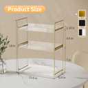 Bathroom Countertop Organizer, 3 Tier Acrylic Tray Vanity Counter Skincare Organizer Shelf, Kitchen Under Sink Standing Rack, Home Storage Holder for Lotion Makeup Cosmetics Perfume Spice, Gold | Vanity Counter, Kitchen Under Sink, Home Storage Holder, for Lotion, Makeup, Cosmetics
