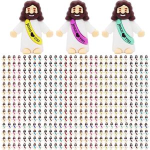 300pcs Mini Jesus Figurines in Bulk Tiny Jesus Figures Hide and Seek Religious Party Favors Sunday School Baptism Gifts