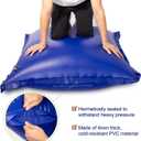 4x4ft Pool Pillow for Above Ground Pools, 0.5mm Extra Thick & Strong Cold-Resistant Poo l Pi llows for Closing Winter, Pool Pillow for Winterizing to Last All Season(with 33ft Rope)