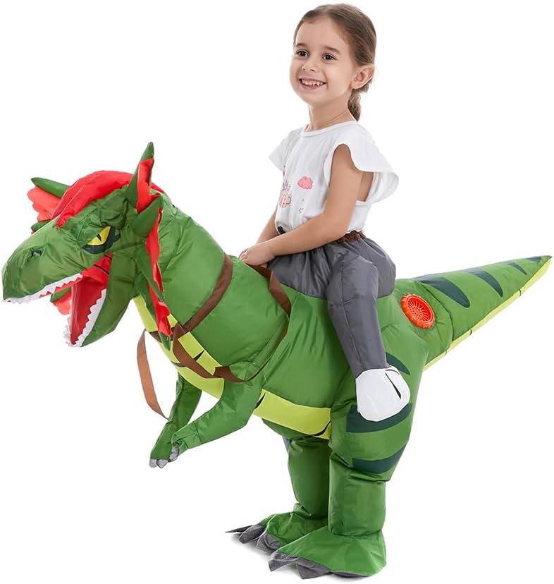 HSCTEK Inflatable Toddler Dinosaur Costume Boys Girls (4-6, Dilophosauru)