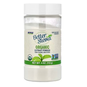NOW BetterStevia® Organic Zero-Calorie Extract Powder, 4 oz 01/2032