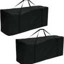 Outdoor Patio Cushion Storage Bags 68Inch Waterproof Extra Large Patio Furniture Cover Cushion Storage Bag with Handle and Zipper (2 Pack)