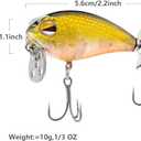 Fishing Lures with Propeller, 5-Pack Metal Crankbait Set, Multi-Color Hard Baits with Treble Hooks