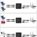 Ethernet Splitter 1 to 2 Out with Cat 6 Ethernet Cable, 1000Mbps High Speed, RJ45 Splitter, Gigabit Internet Splitter Connector for Cat 5/5e/6/7/8 Cable
