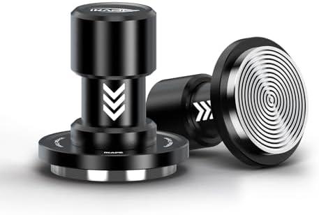 IKAPE 58.35MM V6 Impact Espresso Tamper with Sound Feedback, 15lb/30lb Interchangeable Springs, Espresso Low-Profile Tamper with Triple-spring System, Fits Over 58mm portafilters
