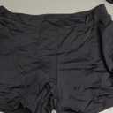 Tankini Swimsuits with Shorts - Two Piece Tummy Control Bathing Suits High Neck Swimwear with Two Side Pockets (Black, XL)