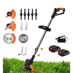 Weed Wacker, Electric Weed Wacker with 2 X 21V 2000mAh Batteries,Weed Electric Eater, 3 in 1 Lightweight Grass String Trimmer Brush Cutter, Stringless Weed Trimmer for Home Gardens