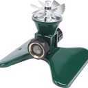 Biswing 1 Pack Lawn Sprinkler, Heavy Duty Metal Square Garden Sprinkler, 360 Degree Large Area Irrigation, Connectable Rotating Automatic Water Sprinklers for Yard Lawn Garden Watering