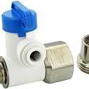 John Guest Speedfit 1/2 x 3/8 x 1/4 Inch Angle Stop Adapter Valve, Pusht to Connect Plastic Plumbing Fitting, ASVPP5LF-US