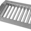 Repa Market 13" x 5" Inch Air Exhaust Grille for Round Ducts - Adjustable Louvre Blade - Galvanized Air Supply Vent Cover - Side Fit Round Surface Canal Ducting from 9.84" to 35.43" Inches