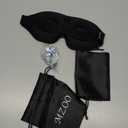 MZOO Luxury Sleep Eye Mask for Side Sleeper Men Women, Zero Eye Pressure 3D Sleeping Mask, Light Blocking Patented Design Night Blindfold, Soft Eye Shade Cover for Travel, Black