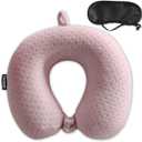 Neck Pillows for Sleeping Travel Pink Travel Pillow Comfortable U Shape Memory Foam Pillows Neck and Head Support Portable Travel Neck Pillow Suitable for Planes, Trains, Self-Driving Cars