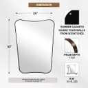 ANDY STAR Brushed Bronze Asymmetrical Mirror, 24"x32" Bathroom Mirror with Premium Stainless Steel Thin Frame, Antique Butterfly-Inspired Designer Mirror, Ideal for Bathroom, Powder Room, Entryway