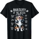 Funny Anatomy Australian Shepherd Dog Lover Aussie Owner Men Women Girls Kids T-Shirt, 2XL