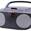 PROSCAN ELITE Portable AM/FM Radio With CD Player (BLACK) - Retro Boombox Speaker, CD Player, AM/FM Radio, AUX Audio Device Player For Home & Travel