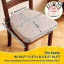 AAAAAcessories Chair Cushions for Dining Chairs, 17 x 16 x 2 in, Set of 1, 17x16x2"-1 Pack