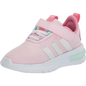 adidas Unisex-Child Racer Tr23 Sports Trainer Shoes (6.5 Big Kid, Clear Pink/Zero Metallic/Bliss Pink)