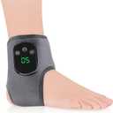 Cordless Ankle Massager for Relaxation,3 Vibration Modes and 5 Heat Levels Foot Triple Method Massager, Vibrate Massage Ankle Brace, Rechargeable & Portable Design, Auto Shut Off
