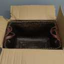 GIB Large Wicker Storage Baskets for Shelves, Woven Laundry Basket for Organizing Clothes Blanket Basket, Decorative Rectangular Closet Organizers Storage Bins with Handles, Black/Dark Gray, 4 Pack